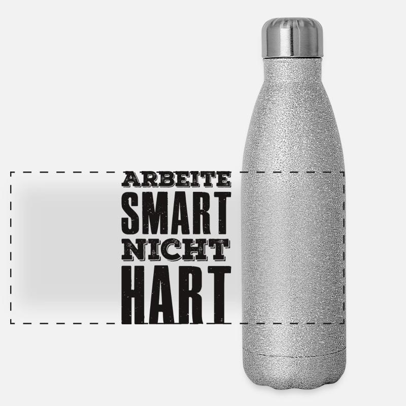 Travailler intelligemment, pas dur, dire entrepreneur Gourde isotherme panoramique pailletée 500 ml