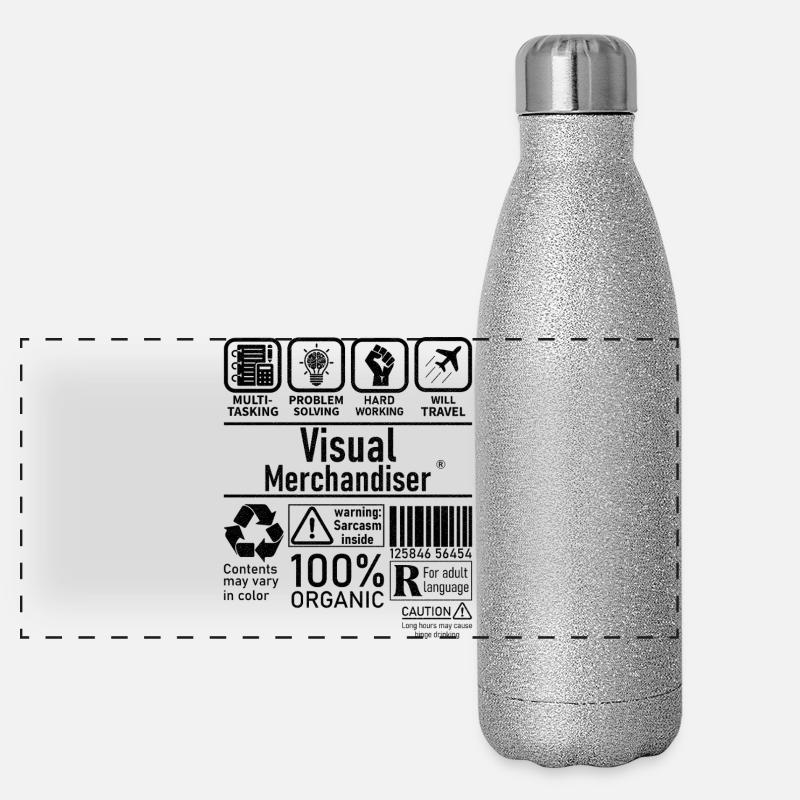 Visual Merchandiser résolution de problèmes multitâches Gourde isotherme panoramique pailletée 500 ml