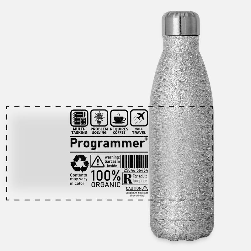 Programmer multi tasking problem solving requires Panoramic Glitter Thermal Bottle 500 ml