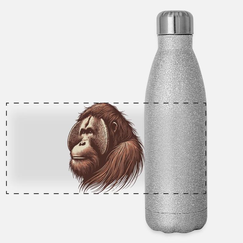 Orang Utan Panorama Glitzer Isolierflasche 500 ml