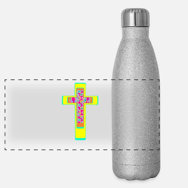 Croix Croix Crucifix Gourde isotherme panoramique pailletée 500 ml