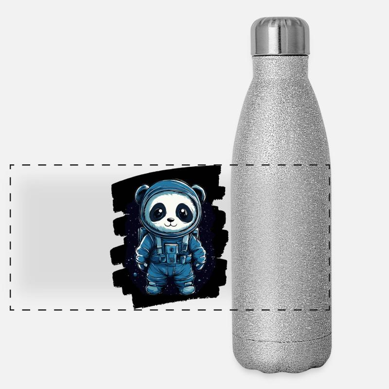 Panda Astronaute Gourde isotherme panoramique pailletée 500 ml