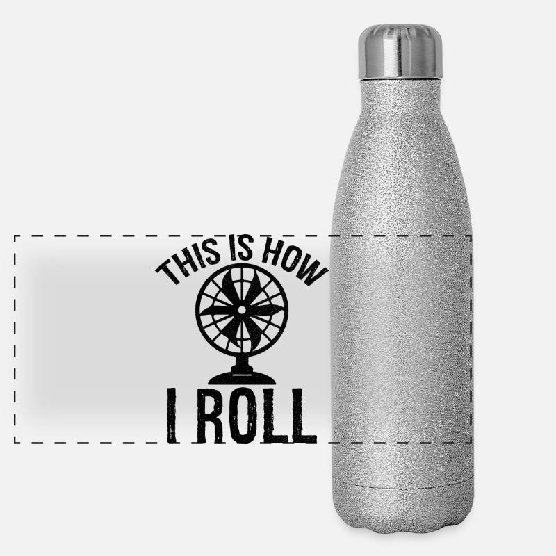this is how I roll Table fan Panoramic Glitter Thermal Bottle 500 ml