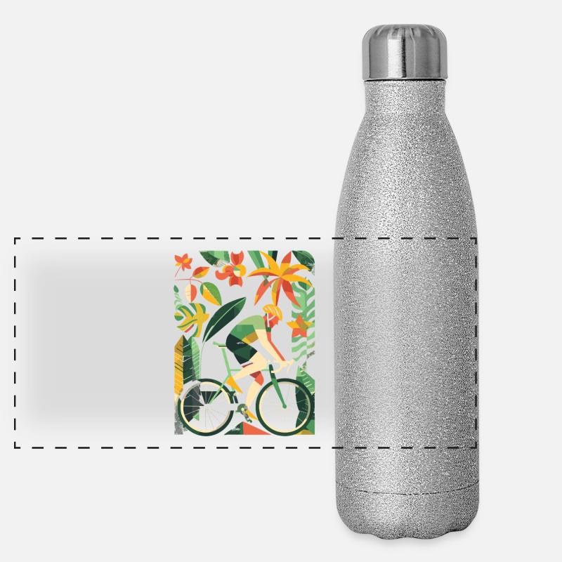 Look de bande dessinée cycliste Gourde isotherme panoramique pailletée 500 ml