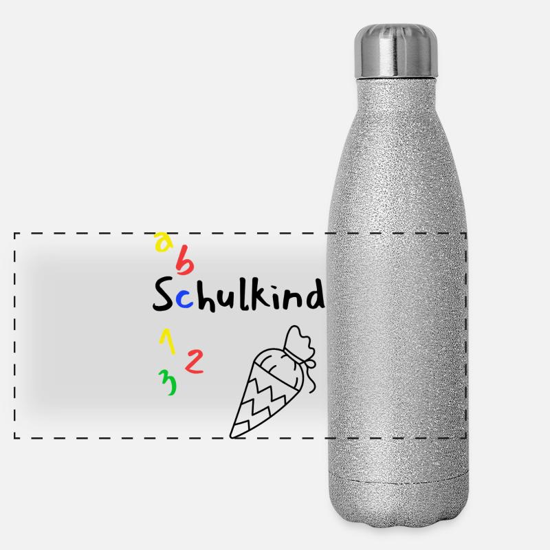 La rentrée avec l’ABC et le cône d’école Gourde isotherme panoramique pailletée 500 ml