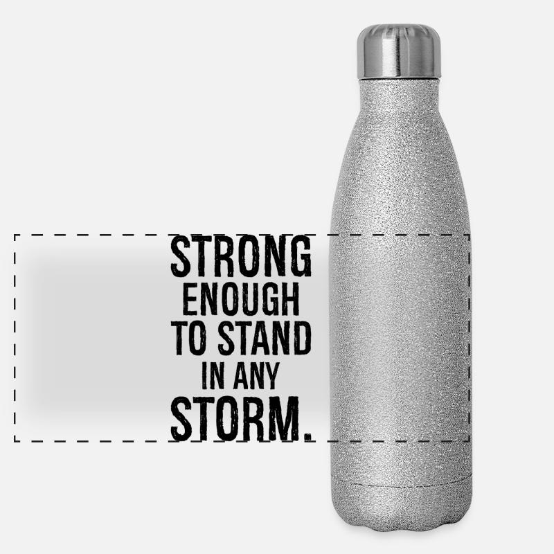 stark genug, um jedem Sturm standzuhalten Panorama Glitzer Isolierflasche 500 ml