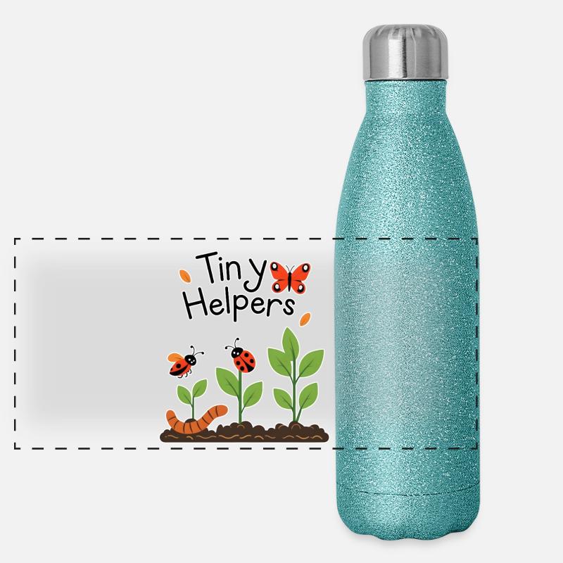 Tiny Helpers in the Garden Panoramic Glitter Thermal Bottle 500 ml
