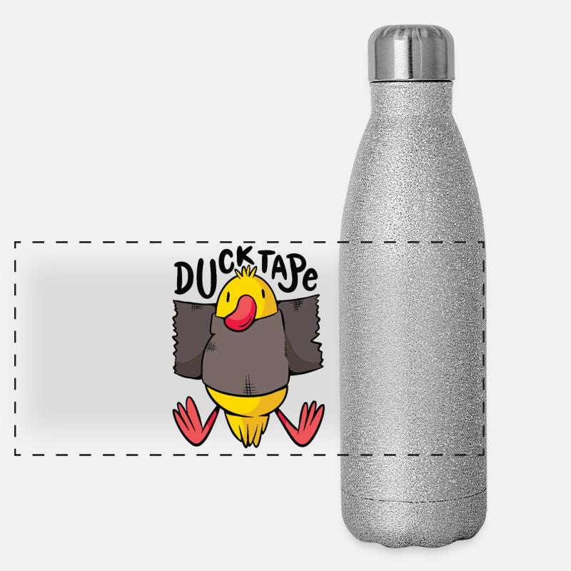Duck Taping Comedy Charakterdesign Panorama Glitzer Isolierflasche 500 ml