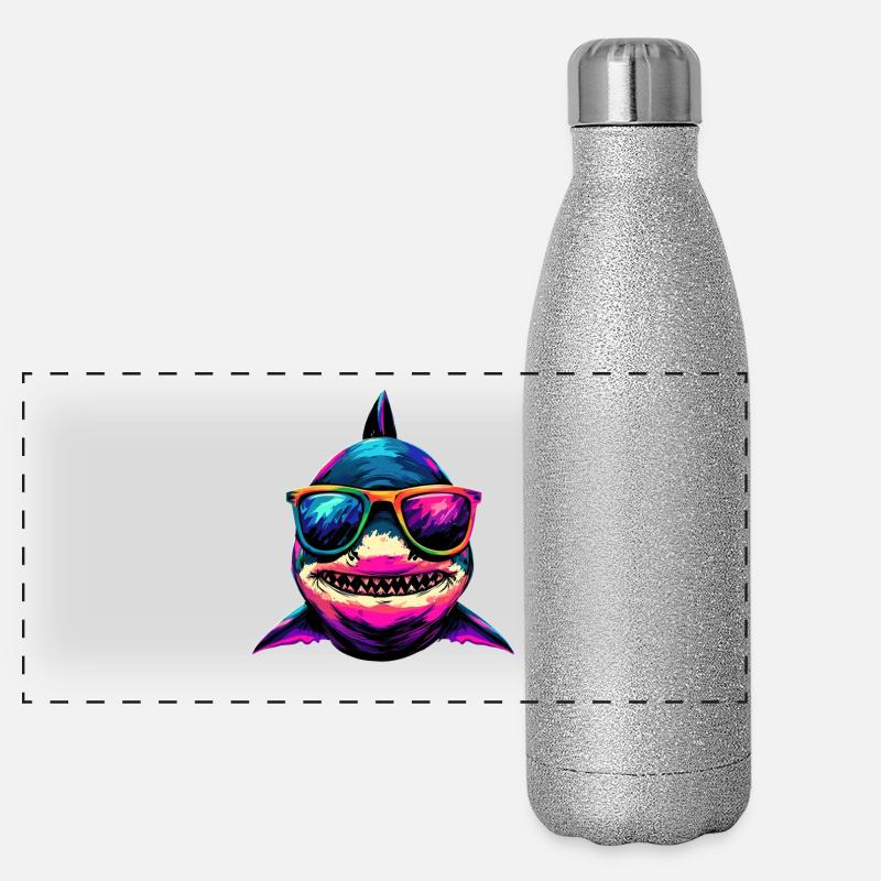 requin requin tigre requin plongeur requins mignons grand requin blanc Gourde isotherme panoramique pailletée 500 ml