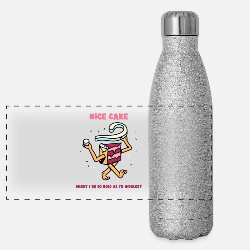 Nice Cake - Might I be so bold as to Indulge? Panoramic Glitter Thermal Bottle 500 ml