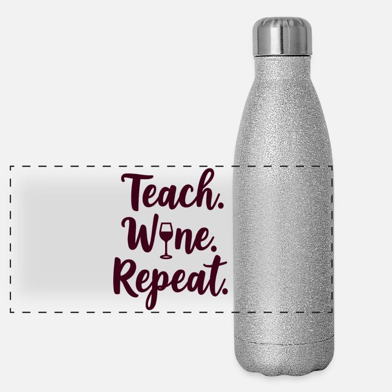 Enseigner. Vin. Répéter. Mot du professeur Gourde isotherme panoramique pailletée 500 ml