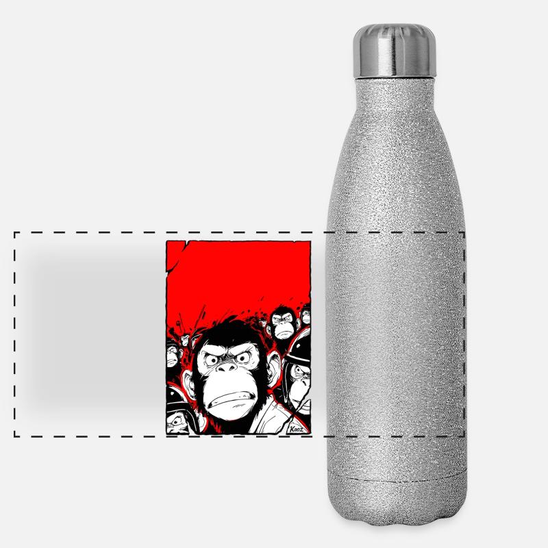 Rébellion des singes Gourde isotherme panoramique pailletée 500 ml