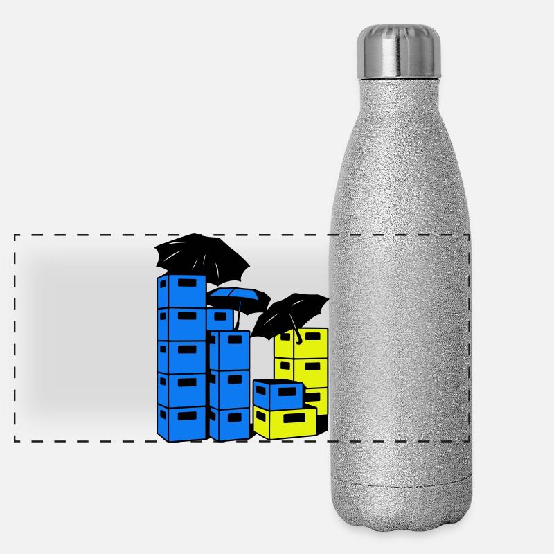 Art de la caisse de bière Gourde isotherme panoramique pailletée 500 ml