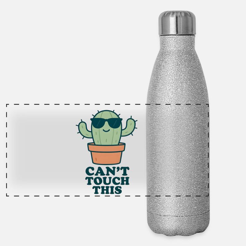 Can’t Touch This – Lustiger Kaktus Panorama Glitzer Isolierflasche 500 ml