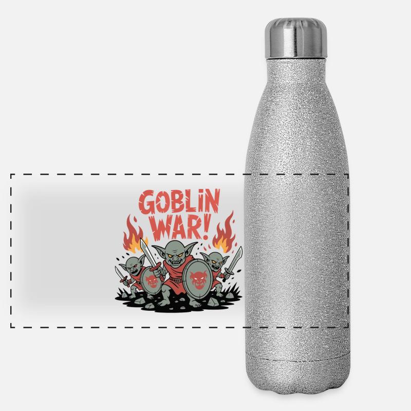 Illustration de bataille de guerre Gourde isotherme panoramique pailletée 500 ml