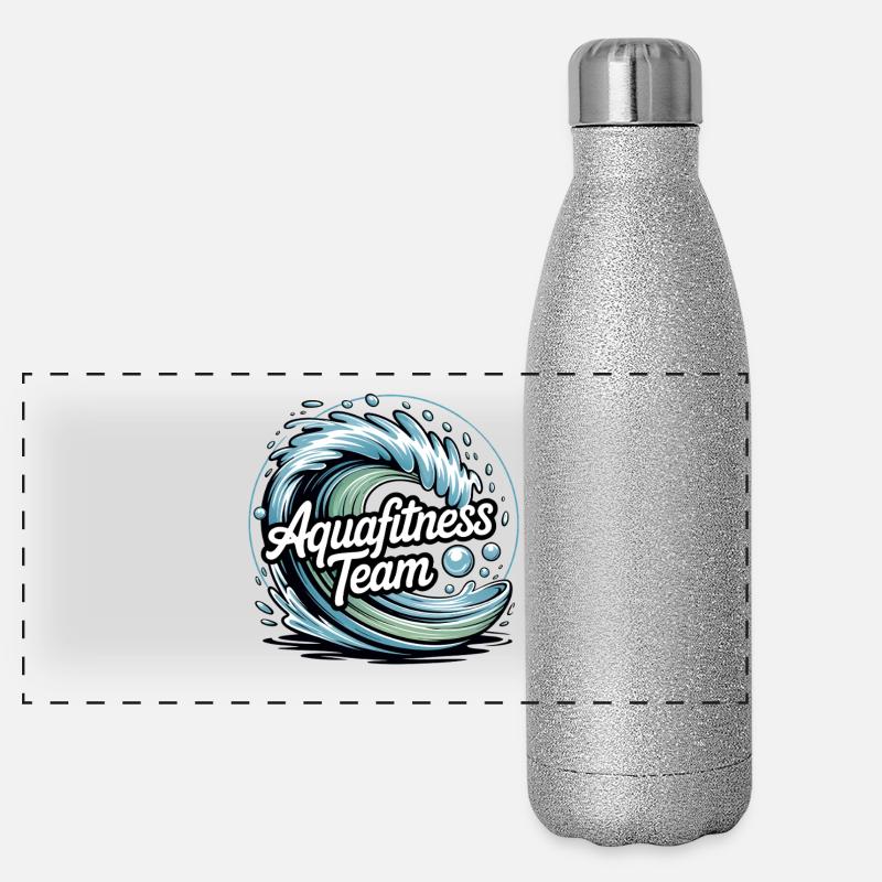 Conception de la motivation de l'équipe d'aquafitness Gourde isotherme panoramique pailletée 500 ml