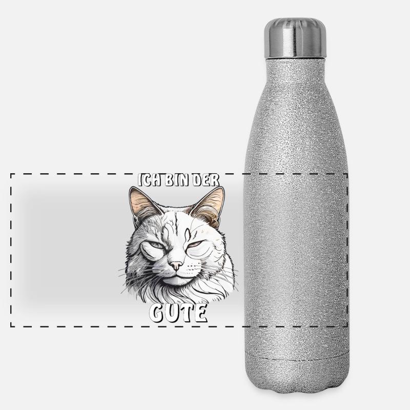CAT I AM THE GOOD GUY Panoramic Glitter Thermal Bottle 500 ml