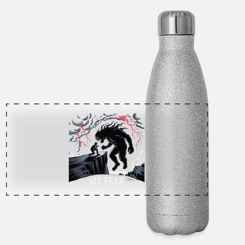 Dark Forest Encounter Illustration Panoramic Glitter Thermal Bottle 500 ml