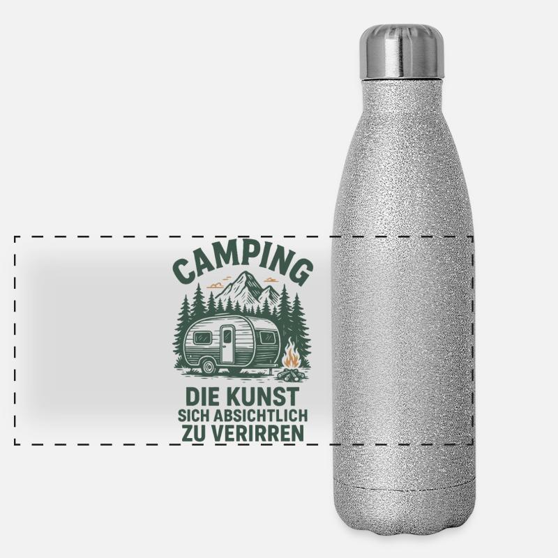 Camping L’art de se perdre volontairement Gourde isotherme panoramique pailletée 500 ml
