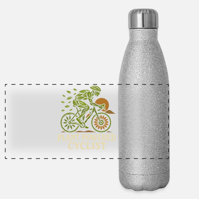 Plant-powered cyclist Panoramic Glitter Thermal Bottle 500 ml