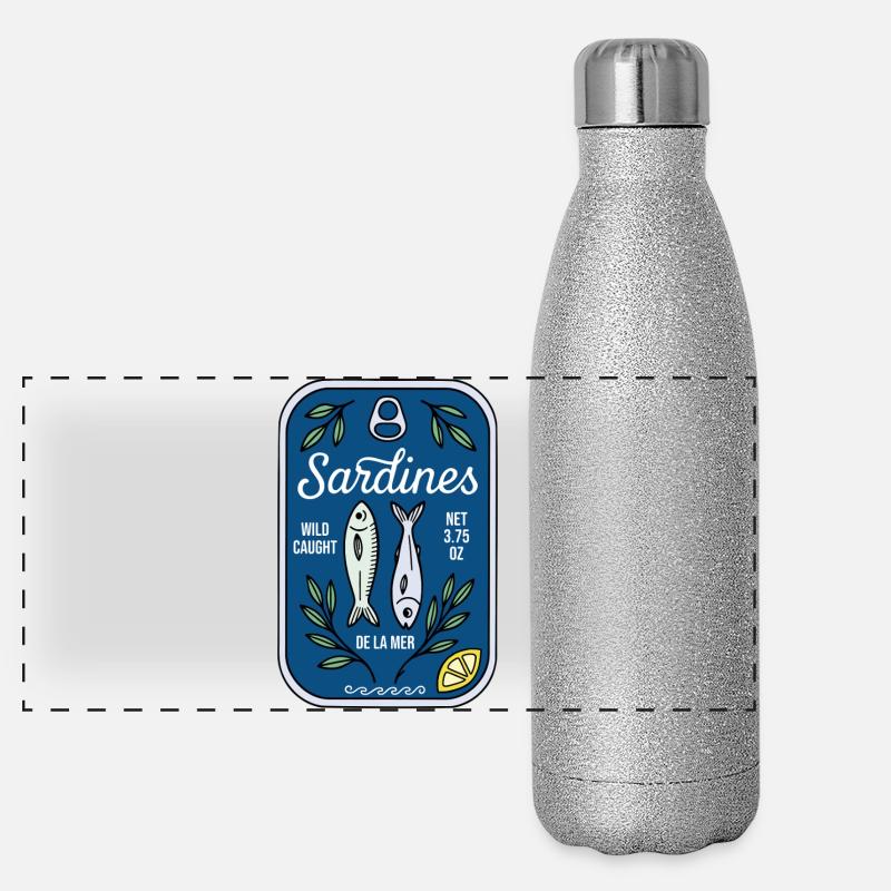 Sardines Gourde isotherme panoramique pailletée 500 ml