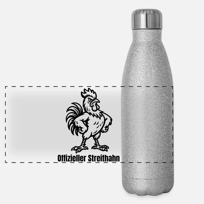 Offizieller Streithahn Panorama Glitzer Isolierflasche 500 ml
