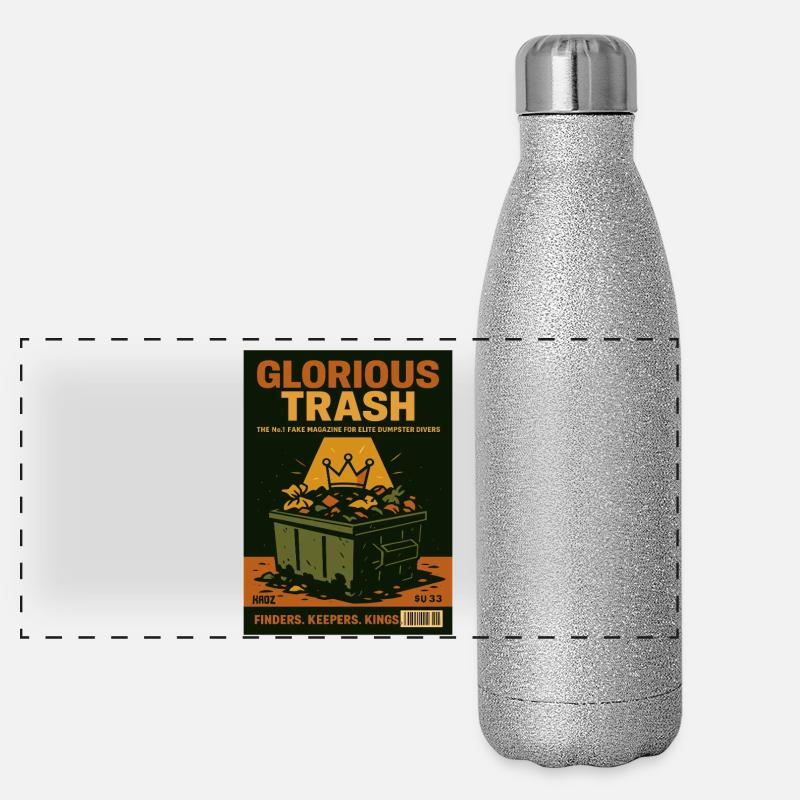 Glorious Garbage Container Magazine Panoramic Glitter Thermal Bottle 500 ml