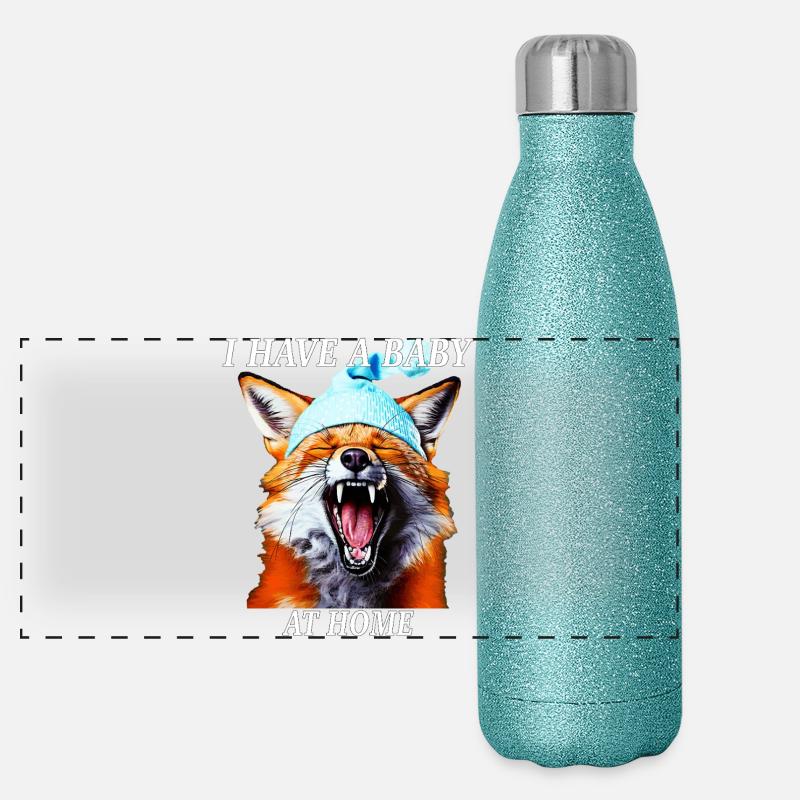 FUCHS I HAVE A BABY AT HOME Panorama Glitzer Isolierflasche 500 ml