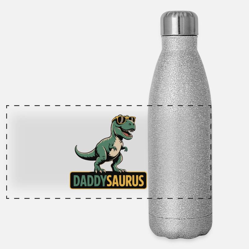 DaddySaurus Dino Tee Panoramic Glitter Thermal Bottle 500 ml