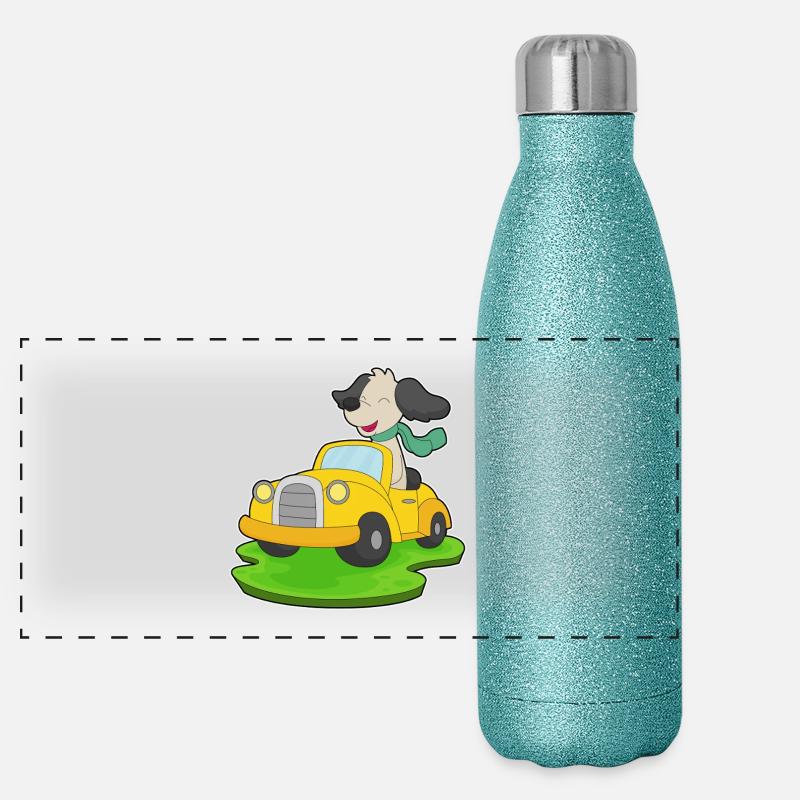 Voiture pour chien Gourde isotherme panoramique pailletée 500 ml