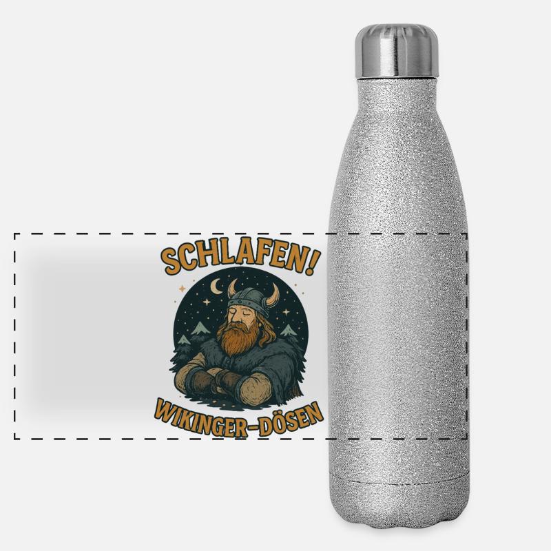 Dormir! Chemise de nuit Viking Dozing Gourde isotherme panoramique pailletée 500 ml