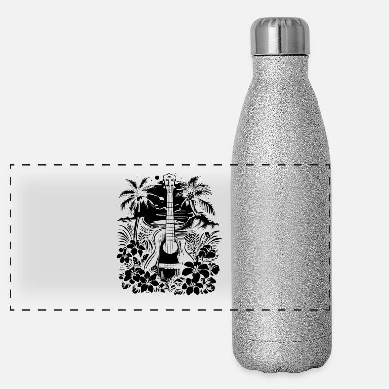 Guitare Gourde isotherme panoramique pailletée 500 ml