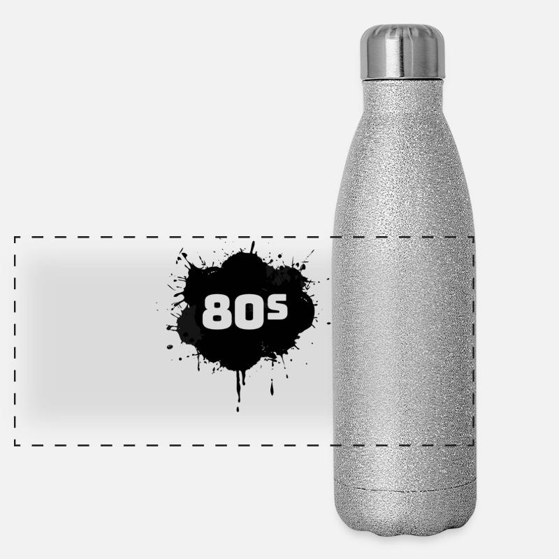 80er Jahre Panorama Glitzer Isolierflasche 500 ml
