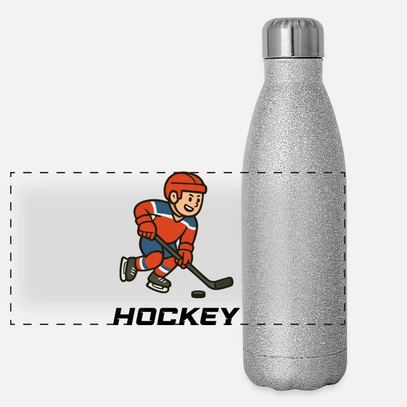 Hockey jeune professionnel dans l’utilisation de la rondelle Gourde isotherme panoramique pailletée 500 ml