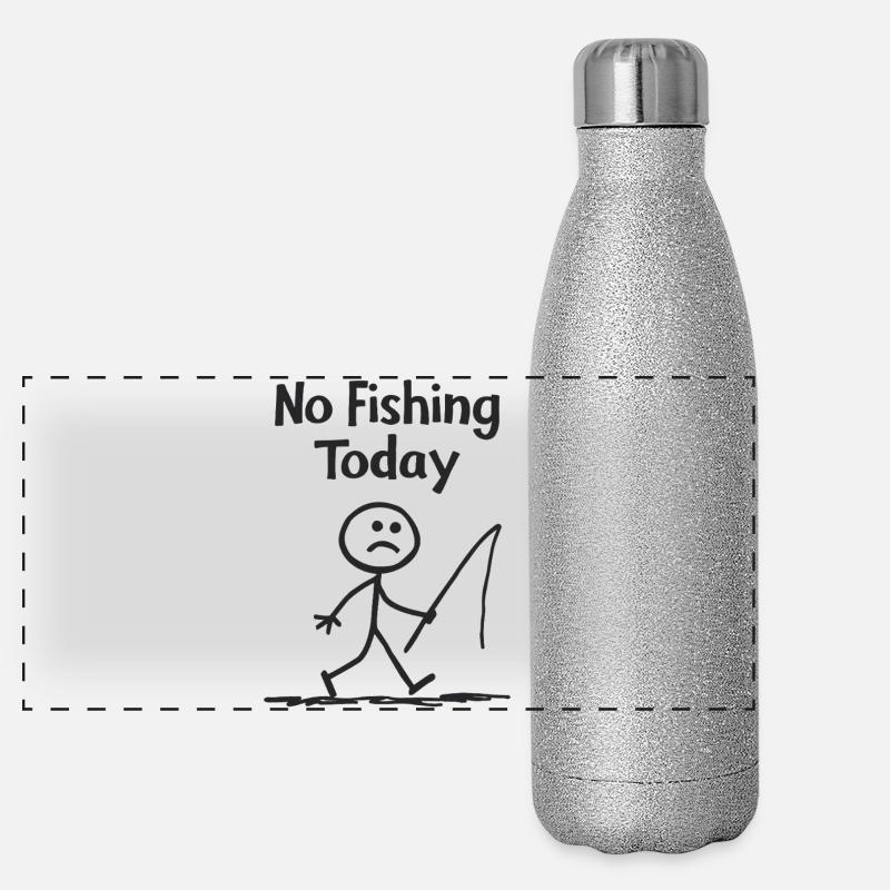 Frustration liée à la pêche – pas de pêche aujourd’hui Gourde isotherme panoramique pailletée 500 ml