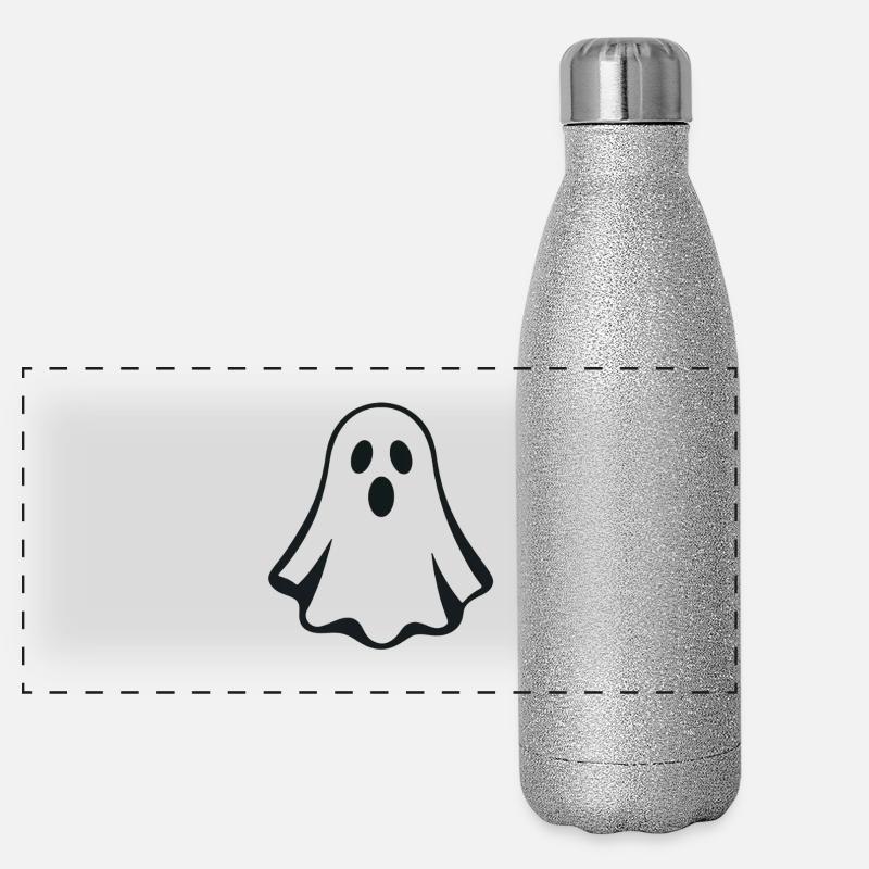 Geist - Halloween - Spukhaus Panorama Glitzer Isolierflasche 500 ml
