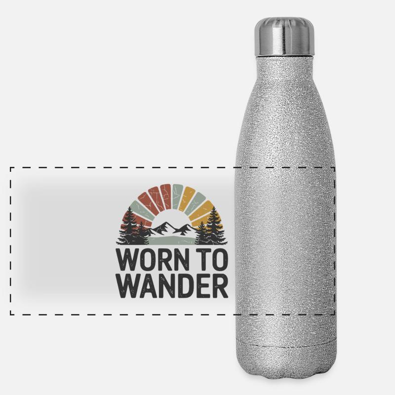 Grunge rétro – Usé pour se promener Gourde isotherme panoramique pailletée 500 ml