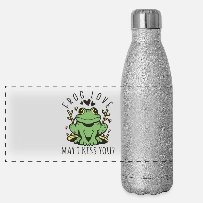 J’ai besoin de t’embrasser pour me débarrasser du sort Gourde isotherme panoramique pailletée 500 ml