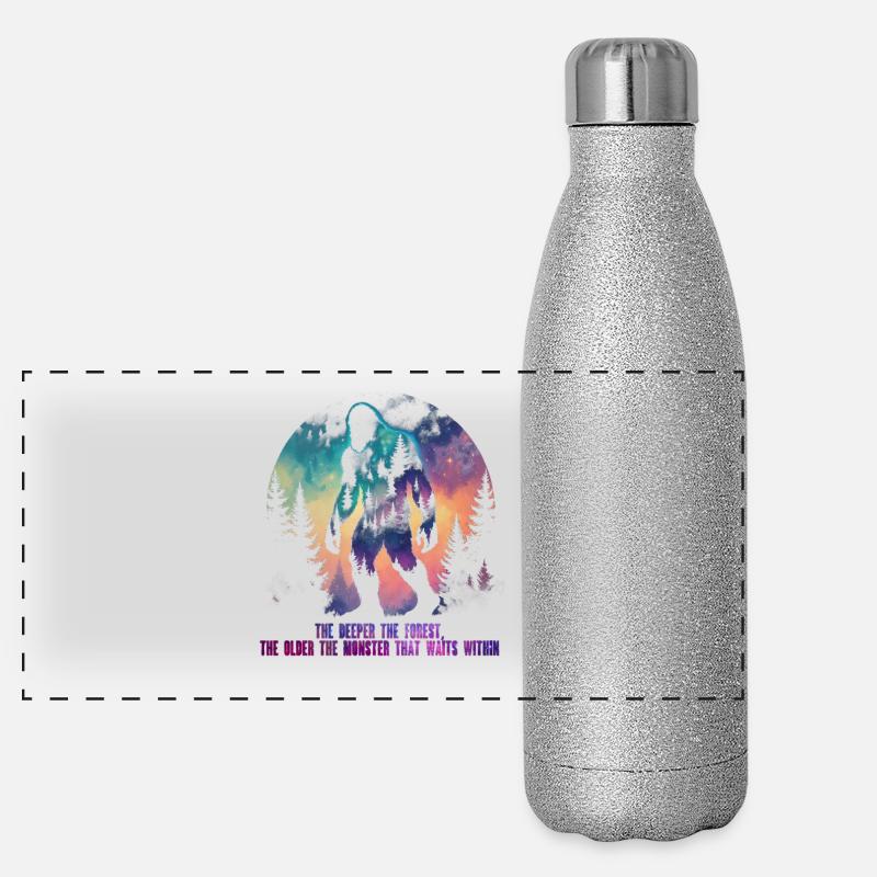 Créatures mythologiques Bigfoot Gourde isotherme panoramique pailletée 500 ml