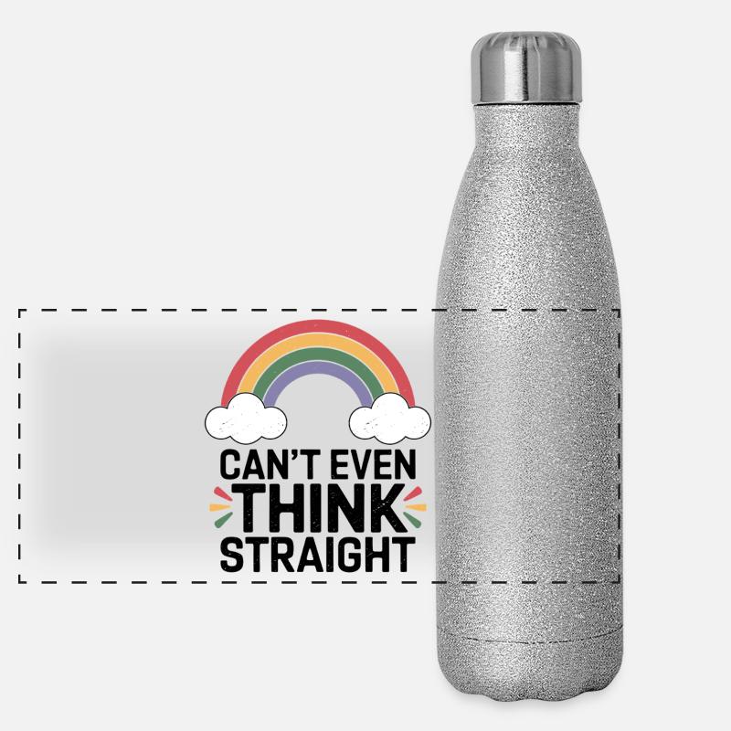 Regenbogen Wolken Jubel Panorama Glitzer Isolierflasche 500 ml
