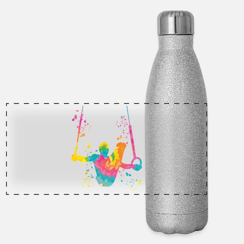 Kunstturner Ringe Kunstturnen Panorama Glitzer Isolierflasche 500 ml