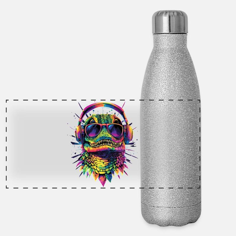 Caïman Crocodile Alligator Reptiles Crocodile Caïmans Gourde isotherme panoramique pailletée 500 ml