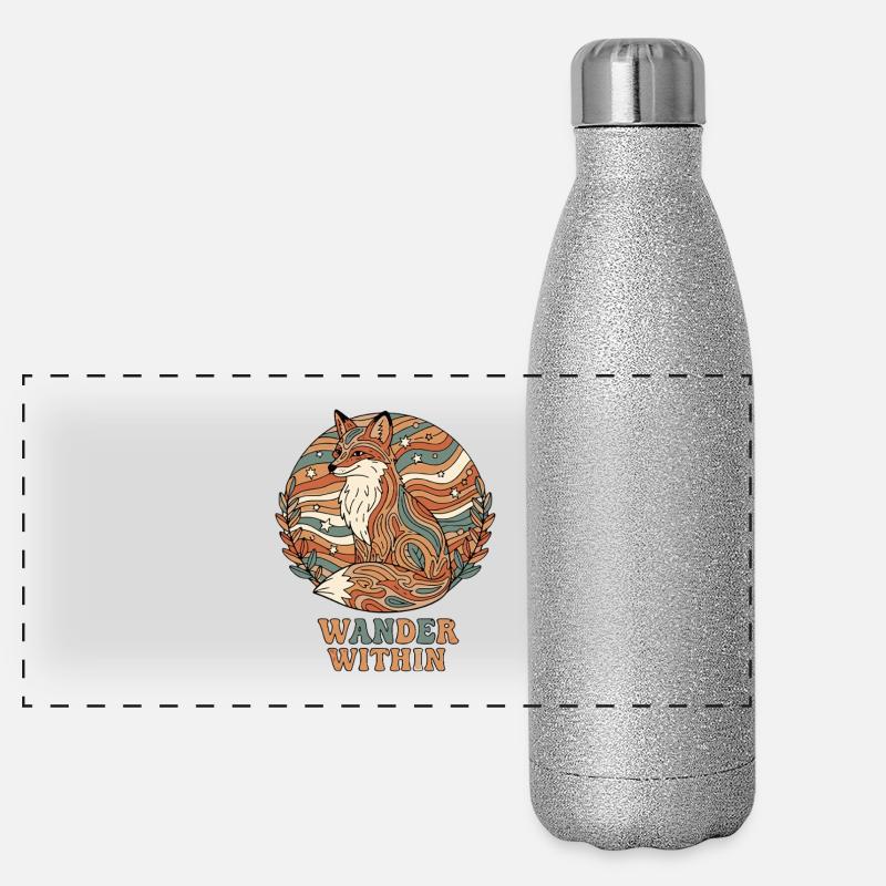 Psychedelisch Retro – Wander Within Panorama Glitzer Isolierflasche 500 ml