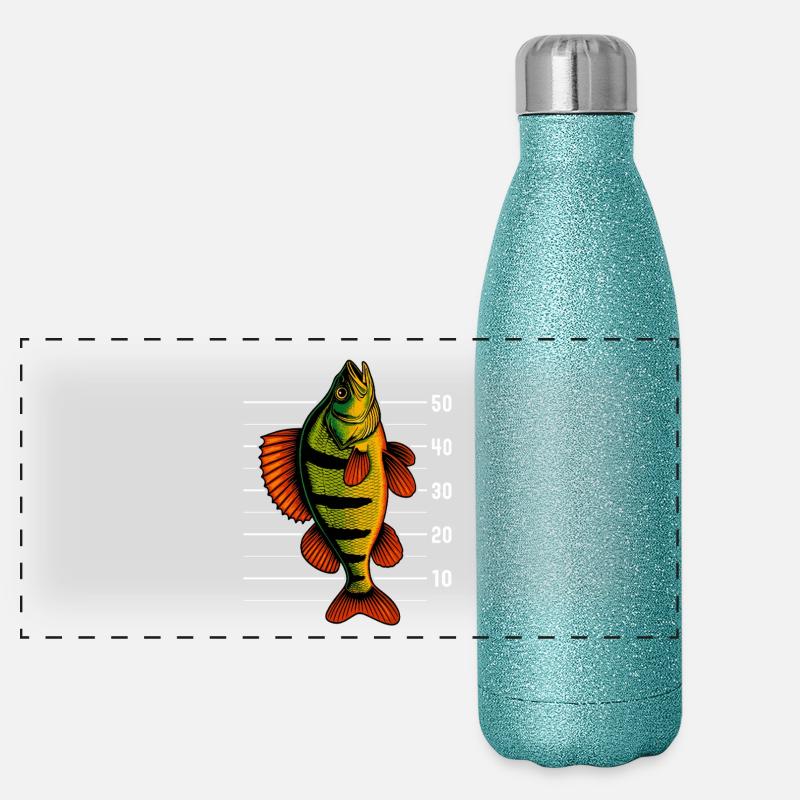 Perche Perche Perche Perche Appât pour perchaude Gourde isotherme panoramique pailletée 500 ml