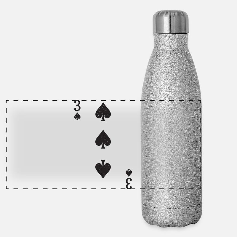 Trois bêches Gourde isotherme panoramique pailletée 500 ml