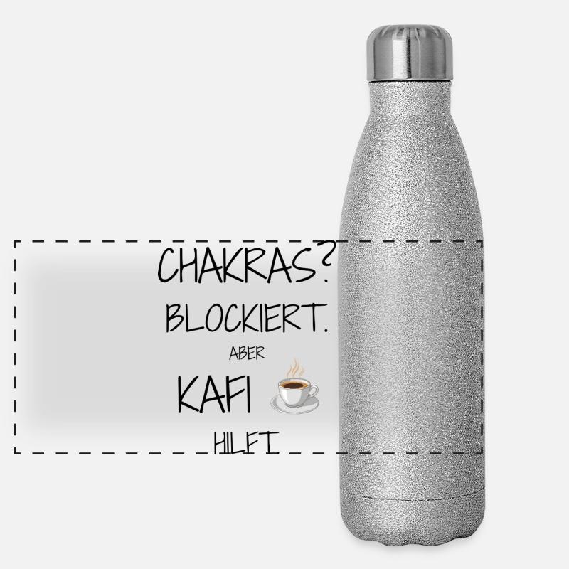 Statement-Design – Ironie trifft Alltag Panorama Glitzer Isolierflasche 500 ml