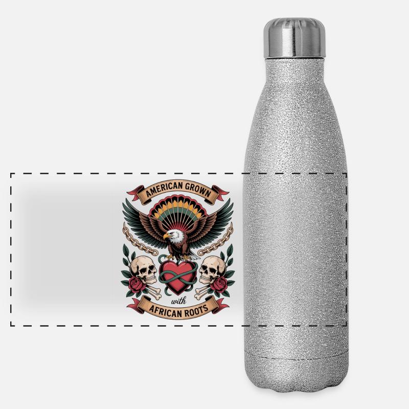 African American Heritage Panoramic Glitter Thermal Bottle 500 ml