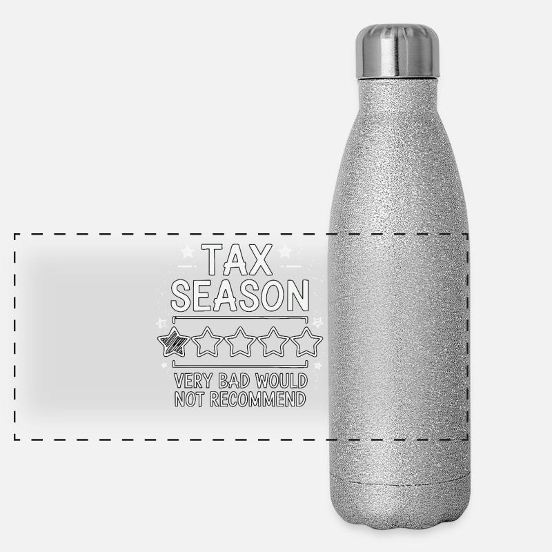 Saison des impôts - Conception de la note 1 étoile Gourde isotherme panoramique pailletée 500 ml