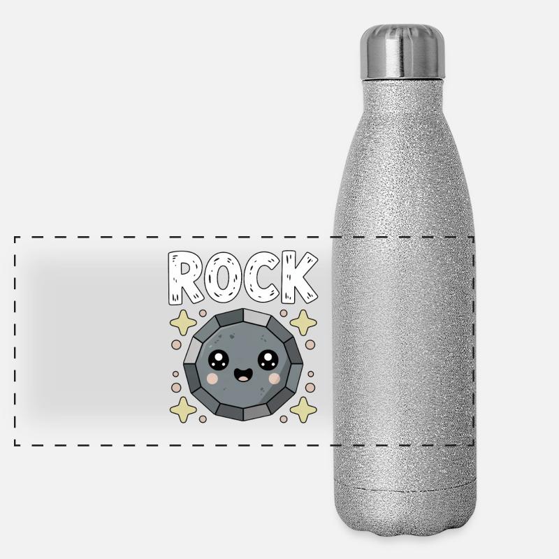 Ciseaux Pierre Papier Jupe Kawaii Gourde isotherme panoramique pailletée 500 ml