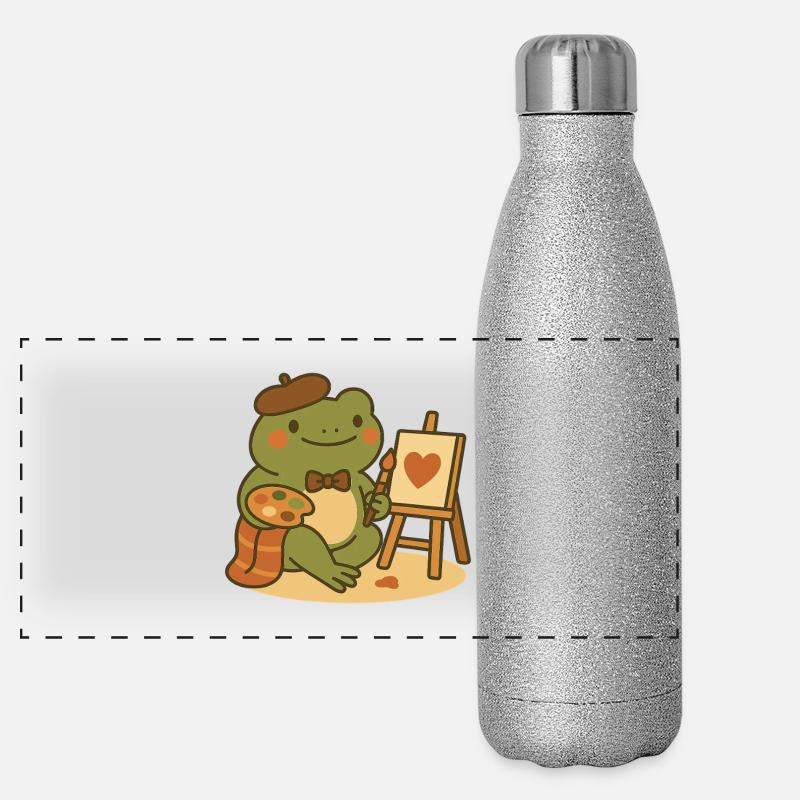 Grenouille peintre – Créative et sincère Gourde isotherme panoramique pailletée 500 ml